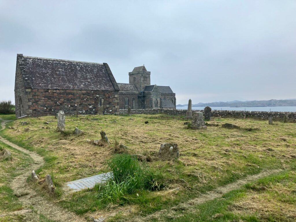 Iona abbey from St Oran